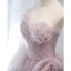 Charming Fashion Dusky Pink Cascading Ruffles Prom Dresses 2021 A-Line / Princess Strapless Sleeveless Backless Floor-Length / Long Prom Formal Dresses