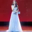 Fashion Sky Blue Beading Rhinestone Sequins Evening Dresses 2021 A-Line / Princess High Neck Sleeveless Floor-Length / Long Formal Dresses