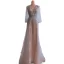 High-end Nude Selskabskjoler 2021 Prinsesse V-Hals Beading Rhinestone Pailletter Langærmet Halterneck Lange Selskabs Kjoler