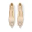 Charming Gold Rhinestone Wedding Shoes 2022 8 cm Thick Heels Pointed Toe Wedding Pumps High Heels