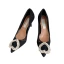 Charming Nude Rhinestone Lace Flower Evening Party Pumps 2022 8 cm Stiletto Heels Pointed Toe Pumps High Heels