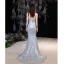 Scintillantes Sexy Bleu Ciel Paillettes Robe De Soirée 2022 Trompette / Sirène Bustier Perlage Faux Diamant Sans Manches Dos Nu Train De Balayage Robe De Ceremonie