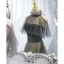 Charming Grey Prom Dresses 2022 A-Line / Princess High Neck Beading Rhinestone Sleeveless Backless Floor-Length / Long Formal Dresses