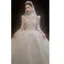 High-end White Beading Pearl Lace Flower Wedding Dresses 2022 Ball Gown High Neck Long Sleeve Backless Floor-Length / Long Wedding