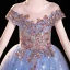 Sparkly Pool Blue Beading Sequins Birthday Flower Girl Dresses 2022 Ball Gown Scoop Neck Short Sleeve Backless Floor-Length / Long Flower Girl Dresses