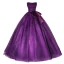 Elegante Violett Ballkleider 2022 Bandeau Ärmellos Rückenfreies Schleife Lange Festliche Kleider