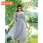 Modest / Simple Sky Blue Bridesmaid Dresses 2021 A-Line / Princess V-Neck Bow Short Sleeve Backless Tea-length Wedding Party Dresses