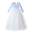 Chic / Beautiful Ivory Sequins Birthday Flower Girl Dresses 2022 Ball Gown V-Neck Long Sleeve Floor-Length / Long Flower Girl Dresses