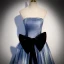 Chic / Belle Océan Bleu Dégradé De Couleur Robe De Bal 2022 Princesse Bustier Sans Manches Dos Nu Noeud Longue Robe De Ceremonie