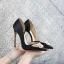 Charming Black Evening Party Rhinestone Pearl Butterfly Satin Womens Shoes 2021 12 cm Stiletto Heels Pointed Toe Womens Shoes High Heels