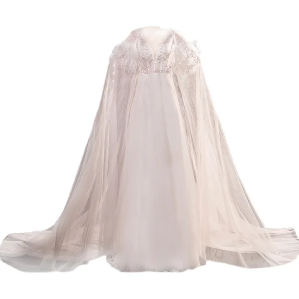 Charmant Weiß Perlenstickerei Strass Pailletten Brautkleider / Hochzeitskleider 2022 A Linie Rundhalsausschnitt Kurze Ärmel Quaste Hof-Schleppe Hochzeit