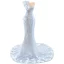 Sparkly High-end White Beading Pearl Sequins Wedding Dresses 2022 Trumpet / Mermaid Scoop Neck Appliques Sleeveless Backless Chapel Train Wedding