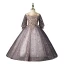 Chic / Beautiful Purple Beading Sequins Birthday Flower Girl Dresses 2022 Ball Gown Scoop Neck Long Sleeve Floor-Length / Long Flower Girl Dresses