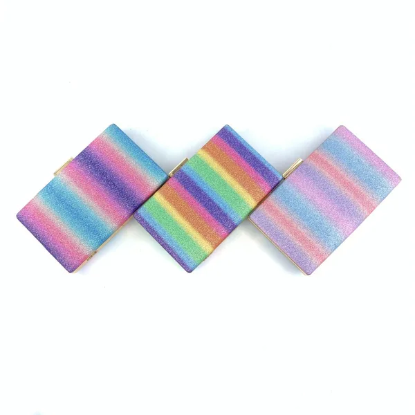 Chic / Beautiful Multi-Colors Rainbow Cocktail Party Sequins Clutch Bags 2022