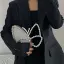 Charmant Noire Faux Diamant Paillettes Papillon Pochette 2022 Soirée Accessorize Pochette
