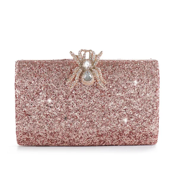 Glitter Rhinestone Pailletten Avond Roos Goud Handtassen 2022 Accessoires