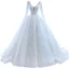 Haut de Gamme Blanche Perlage Paillettes Robe De Mariée 2022 Robe Boule V-Cou Manches Longues Dos Nu Longue Mariage