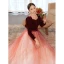 Elegant Burgundy Suede Winter Prom Dresses 2022 A-Line / Princess Square Neckline Long Sleeve Backless Sash Bow Floor-Length / Long Formal Dresses