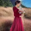 Chic / Beautiful Burgundy Winter Velour Prom Dresses 2022 A-Line / Princess Square Neckline Long Sleeve Backless Floor-Length / Long Prom Formal Dresses