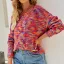Fancy Fall Winter Street Wear Resort Wear Multi-Colors Knitting Sweaters 2021 Scoop Neck Loose Long Sleeve Women Tops