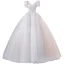 Charming Ivory Beading Wedding Dresses 2021 Ball Gown V-Neck Lace Flower Appliques Sequins Short Sleeve Backless Floor-Length / Long Wedding