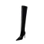 Fashion Black Street Wear Womens Boots 2022 9 cm Stiletto Heels Pointed Toe High Heels Boots