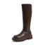 Mode Zwarte Straatkleding Winter Platte Dames Laarzen 2022 Waterdichte Ronde Neus Laarzen