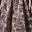 Vintage / Retro Burgundy Embroidered Velour Prom Dresses 2022 A-Line / Princess Off-The-Shoulder Short Sleeve Backless Floor-Length / Long Formal Dresses