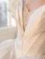 High-end Ivory Satin Wedding Dresses 2019 Ball Gown Off-The-Shoulder Ruffle Beading Lace Flower Short Sleeve Backless Royal Train Wedding