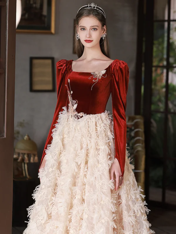 gorgeous burgundy dress Off-Shoulder Ruffle Lace Maxi Dress in Soft Pink - XXS main image 0