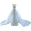 Luxury / Gorgeous White Wedding Dresses 2022 Trumpet / Mermaid Scoop Neck Sleeveless Backless Beading Pearl Rhinestone Cathedral Train Wedding
