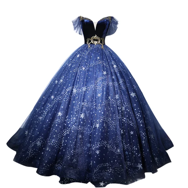 star blue dress Light Blue Homecoming Dresses 2022 Sparkly Star Dress – Lisposa main image 0