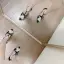 Fashion Black Prom Womens Sandals 2020 Leather Bow T-Strap Pearl Rhinestone 9 cm Stiletto Heels Pointed Toe Sandals