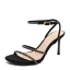Modest / Simple Black Street Wear Womens Sandals 2020 Ankle Strap 8 cm Stiletto Heels Open / Peep Toe Sandals