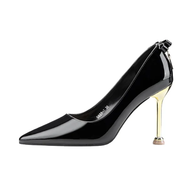 Fashion Beige Evening Party Pumps 2020 Bow 9 cm Stiletto Heels Pointed Toe Pumps