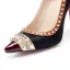 Mooie / Prachtige Zwarte Feest Leer Pumps 2020 Klinknagel 10 cm Naaldhakken / Stiletto Spitse Neus Pumps