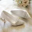 Mode Ivoire Faux Diamant Chaussure De Mariée 2020 9 cm Talons Aiguilles À Bout Pointu Mariage Escarpins