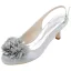 Elegant Champagne Prom Womens Shoes 2020 Satin Appliques 6 cm Stiletto Heels Round Toe Heels