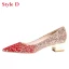 Glitzernden Charmant Gold Rot Farbverlauf Brautschuhe 2020 Glanz Pailletten 10 cm Stilettos Spitzschuh Hochzeit Pumps