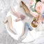 Bling Bling Farbverlauf Gold Brautschuhe 2020 Glanz Pailletten 6 cm Thick Heels Spitzschuh Hochzeit Pumps
