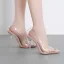 Sexy Transparent Beige Cocktail Escarpins 2020 10 cm Talons Aiguilles À Bout Pointu Escarpins