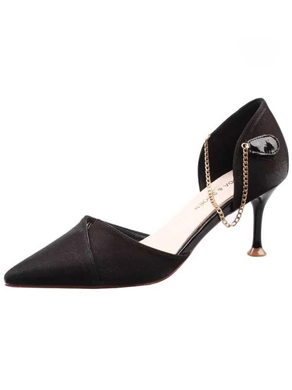 Modest / Simple Black Casual Womens Shoes 2020 7 cm Stiletto Heels Pointed Toe High Heels