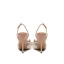 Sexy Champagne Lace Rhinestone Wedding Shoes 2020 Ankle Strap 10 cm Stiletto Heels Pointed Toe Wedding Heels