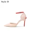 Fashion Nude Evening Party Womens Shoes 2020 Bow Ankle Strap 8 cm Stiletto Heels Pointed Toe Heels