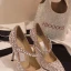 Sparkly Sølv Paljetter Brudesko 2020 Lær Perle 9 cm Stiletthæler Spisse Bryllup Pumps