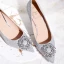 Błyszczące Srebrny Rhinestone Buty Ślubne 2020 Cekinami Cekiny 8 cm Szpilki Szpiczaste Ślub Czółenka
