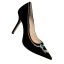 Stilig Svarta Afton Rhinestone Pumps 2020 Mocka 9 cm Stilettklackar Spetsiga Pumps