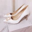 Charming Red Satin Wedding Shoes 2020 Pearl Rhinestone 8 cm Stiletto Heels Pointed Toe Wedding Pumps