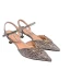 Scintillantes Argenté Soirée Cristal Chaussures Femmes 2020 Bride Cheville Faux Diamant Paillettes 8 cm Talons Aiguilles À Bout Pointu Talons Hauts