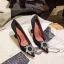 Stijlvolle Zwarte Feest Leer Pumps 2020 Kristal 9 cm Naaldhakken / Stiletto Spitse Neus Pumps